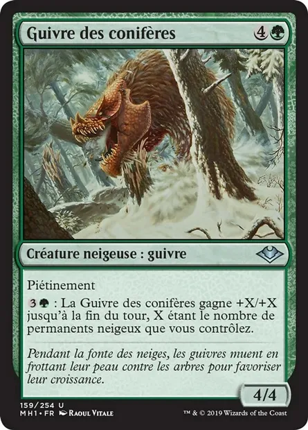 Guivre des conifères, carte Magic MH1 159 — extension Horizons du Modern