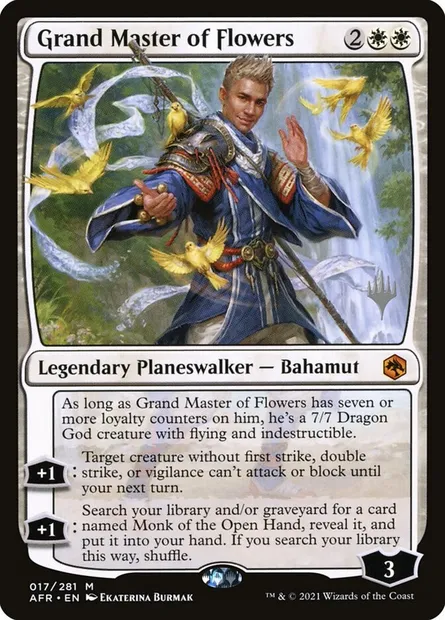 Grand Master of Flowers, Magic card PAFR 17p — Adventures in the Forgotten Realms Promos set