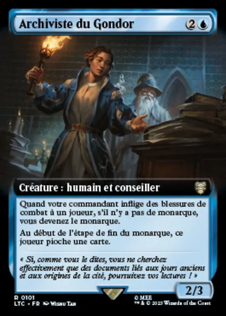 Archiviste du Gondor, carte Magic LTC 101 — extension Tales of Middle-earth Commander