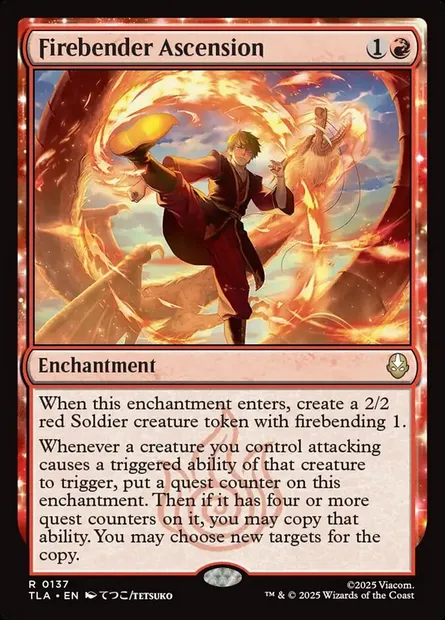 Firebender Ascension, Magic card TLA 137 — Avatar: The Last Airbender set