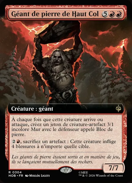 Géant de pierre de Haut Col, carte Magic HOB 304 — extension The Hobbit