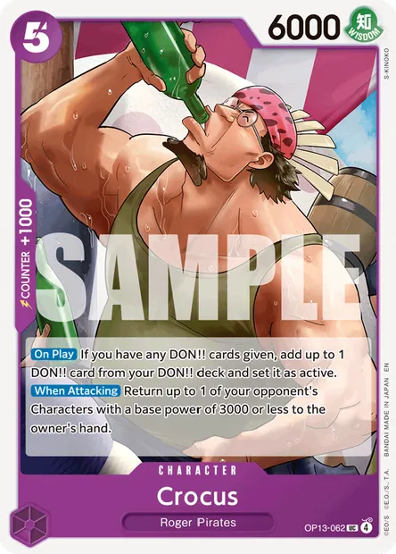 Crocus, One Piece card OP13-062 — CARRYING ON HIS WILL set
