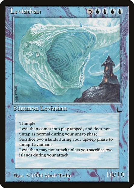 Léviathan, carte Magic DRK 30 — extension The Dark