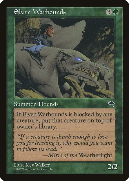 Elven Warhounds, Magic card TMP 225 — Tempest set