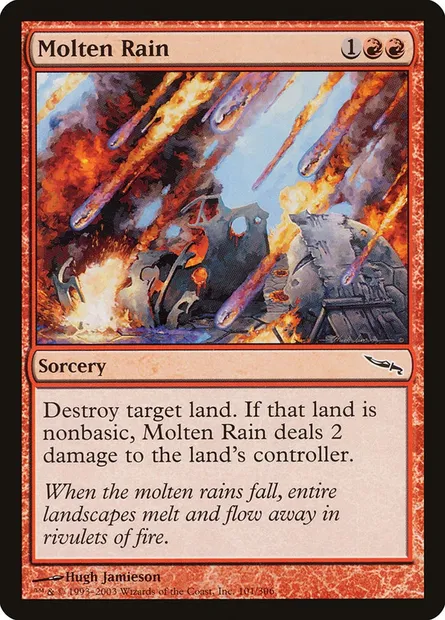 Molten Rain, Magic card MRD 101 — Mirrodin set