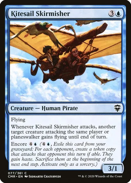 Kitesail Skirmisher, Magic card CMR 77 — Commander Legends set