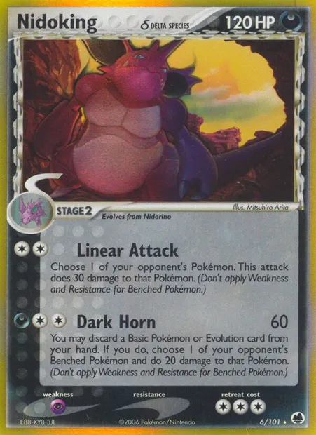 Nidoking δ, Pokémon card DF 6 — Dragon Frontiers set