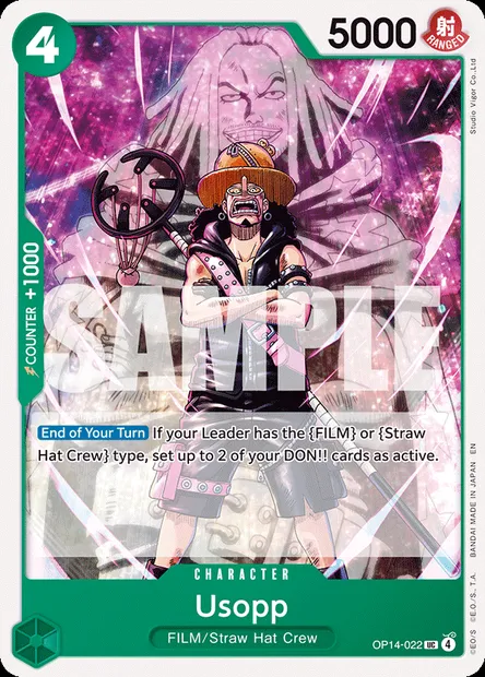 Usopp, One Piece card OP14-022 — THE AZURE SEA’S SEVEN set