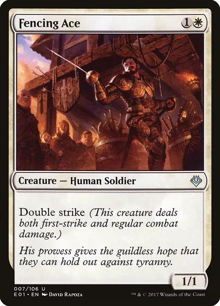 Fencing Ace, Magic card E01 7 — Archenemy: Nicol Bolas set