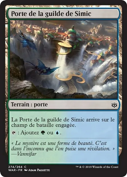 Porte de la guilde de Simic, carte Magic WAR 274 — extension La guerre des Planeswalkers