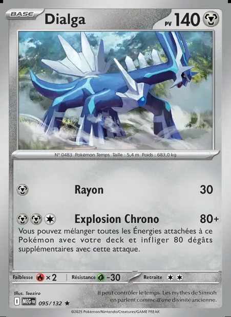 Dialga, carte Pokémon MEG 095 — extension Méga-Évolution