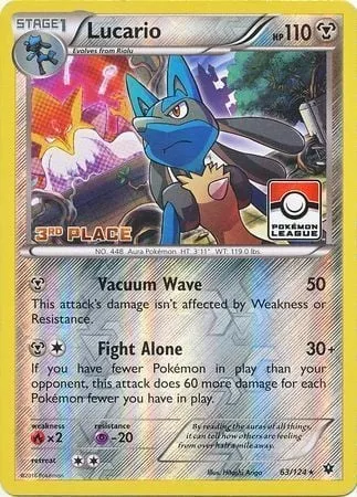 Lucario, carte Pokémon LGP 063-3 — extension League Promos