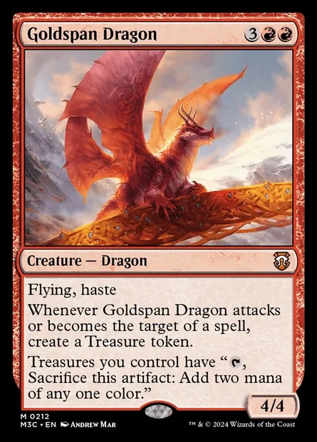 Goldspan Dragon, Magic card M3C 212 — Modern Horizons 3 Commander set