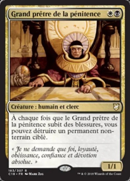 Grand prêtre de la pénitence, carte Magic C18 183 — extension Commander 2018