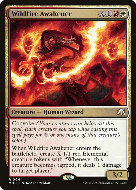 Wildfire Awakener, Magic card MOC 44 — March of the Machine Commander set