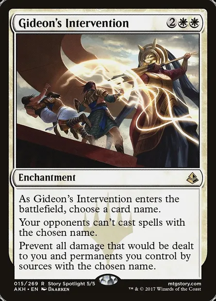Gideon's Intervention, Magic card AKH 15 — Amonkhet set
