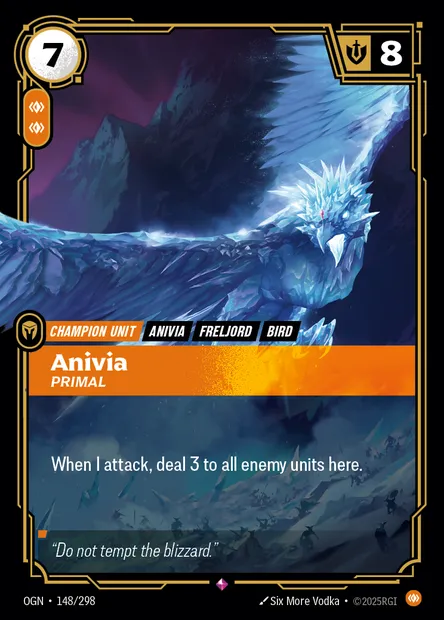 Anivia, Riftbound card OGN 148 — Origins set