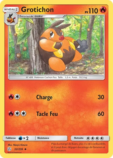 Grotichon, carte Pokémon CEC 32 — extension Éclipse Cosmique