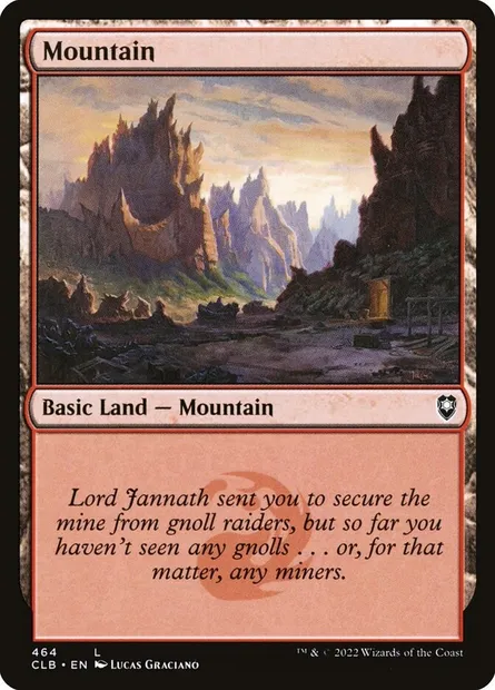 Mountain, Magic card CLB 464 — Commander Legends: Battle for Baldur's Gate set