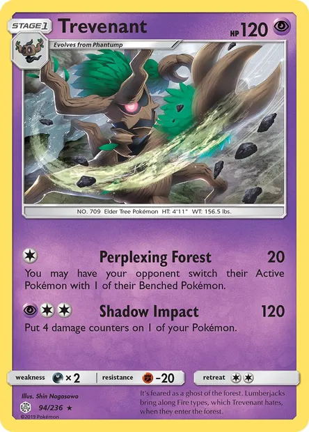 Trevenant, Pokémon card CEC 94 — Cosmic Eclipse set