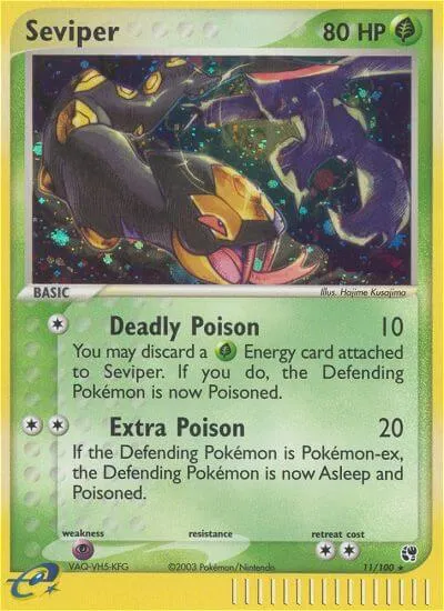 Seviper, Pokémon card SS 11 — Sandstorm set