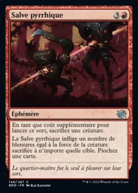 Salve pyrrhique, carte Magic BRO 148 — extension La Guerre Fratricide