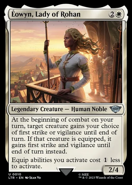 Éowyn, Lady of Rohan, Magic card LTR 10 — The Lord of the Rings: Tales of Middle-earth set