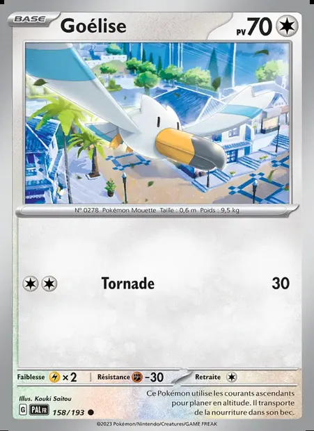 Goélise, carte Pokémon PAL 158 — extension Évolutions à Paldea