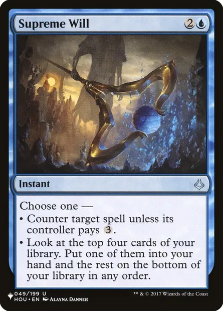 Supreme Will, Magic card PLST HOU-49 — The List set