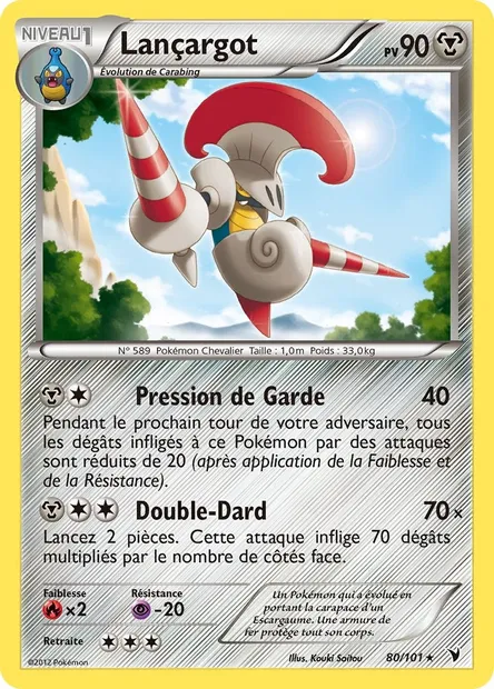 Lançargot, carte Pokémon NVI 80 — extension Nobles Victoires