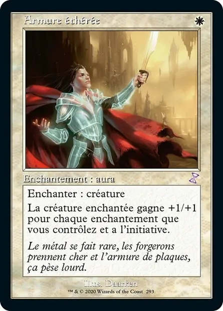 Armure éthérée, carte Magic TSR 293 — extension Spirale Temporelle Remastered