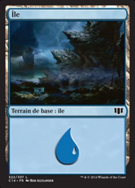 Île, carte Magic C14 322 — extension Commander 2014