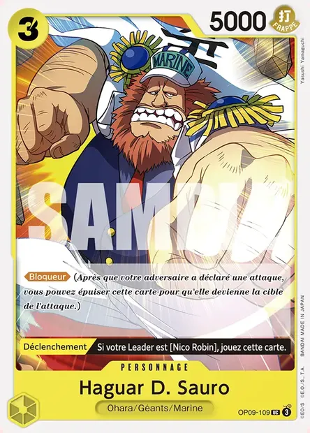 Haguar D. Sauro, carte One Piece OP09-109 — extension LES NOUVEAUX EMPEREURS