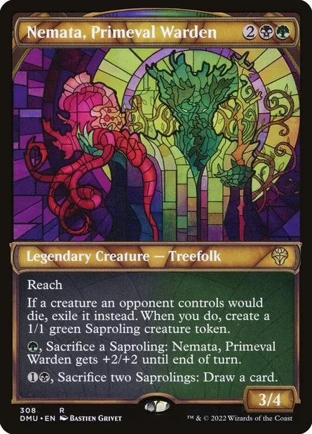 Nemata, Primeval Warden, Magic card DMU 308 — Dominaria United set
