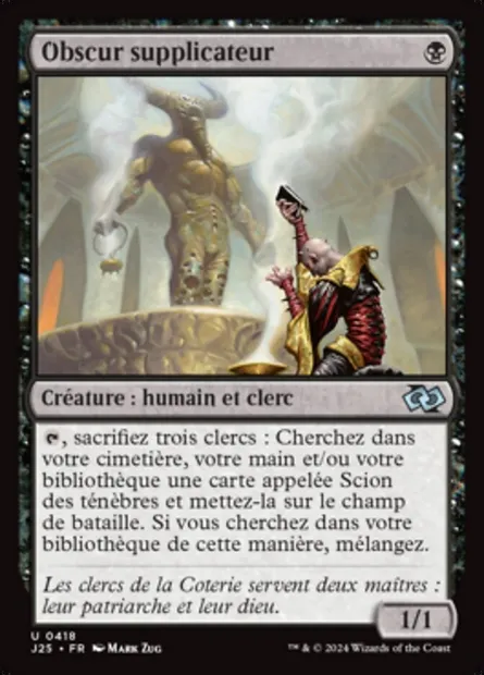 Obscur supplicateur, carte Magic J25 418 — extension Foundations Jumpstart