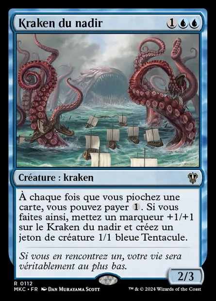 Kraken du nadir, carte Magic MKC 112 — extension Murders at Karlov Manor Commander