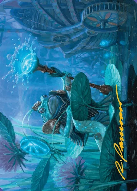 Dour Port-Mage // Dour Port-Mage, Magic card ABLB 5 — Bloomburrow Art Series set