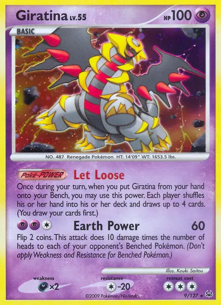Giratina, Pokémon card PL 9 — Platinum set