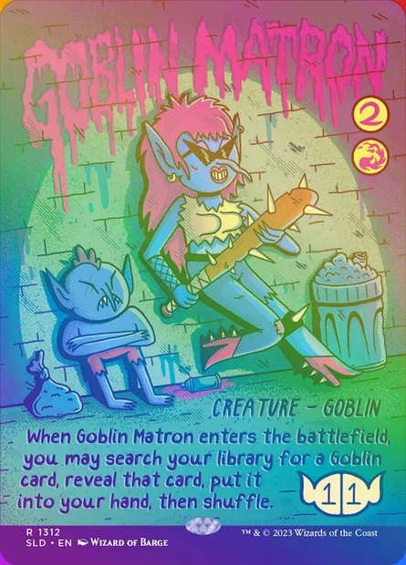 Matrone gobeline, carte Magic SLD 1312★ — extension Secret Lair Drop