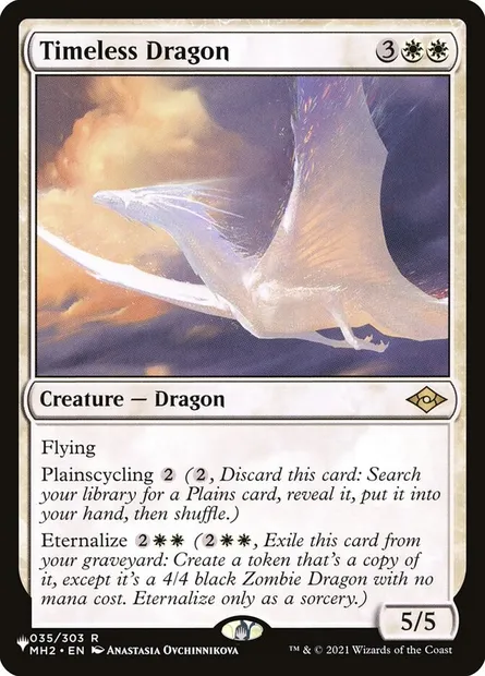 Dragon intemporel, carte Magic PLST MH2-35 — extension The List