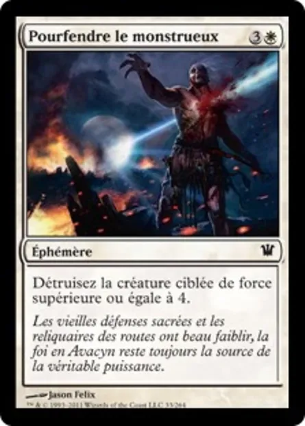 Pourfendre le monstrueux, carte Magic ISD 33 — extension Innistrad