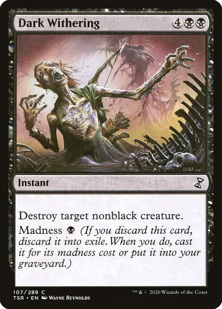 Dark Withering, Magic card TSR 107 — Time Spiral Remastered set