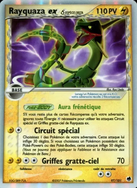 Rayquaza ex δ, carte Pokémon DF 97 — extension EX Île des Dragons