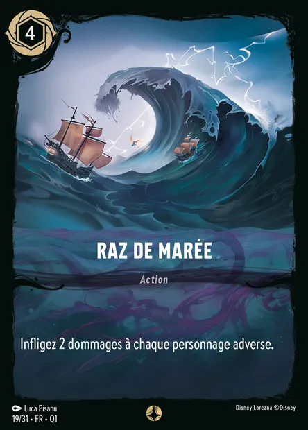 Raz de Marée, carte Disney Lorcana Q1-019 — extension Quête des Illumineurs - Menace des profondeurs