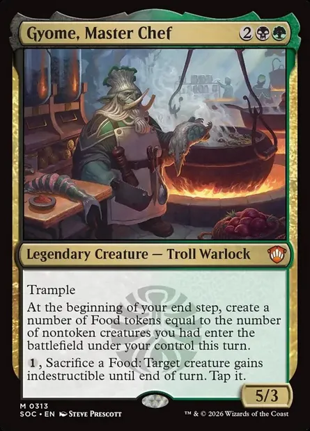 Gyome, Master Chef, Magic card SOC 313 — Secrets of Strixhaven Commander set