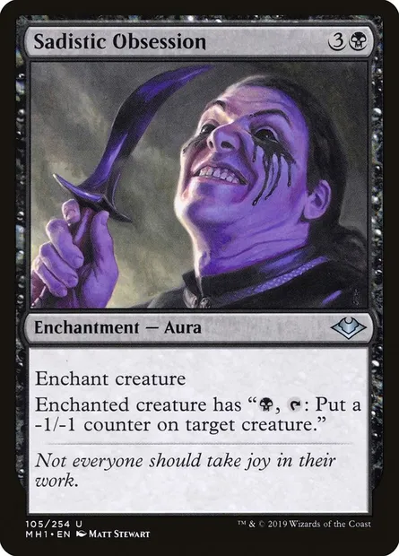 Sadistic Obsession, Magic card MH1 105 — Modern Horizons set
