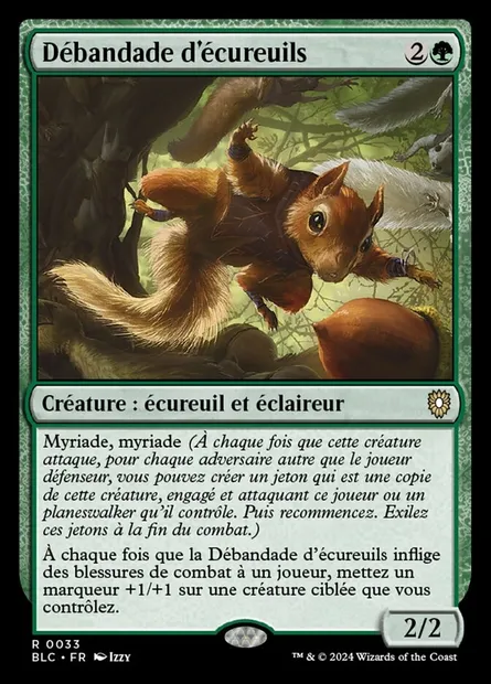 Débandade d'écureuils, carte Magic BLC 33 — extension Bloomburrow Commander