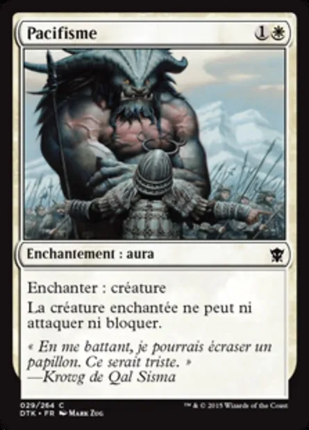 Pacifisme, carte Magic DTK 29 — extension Les Dragons de Tarkir