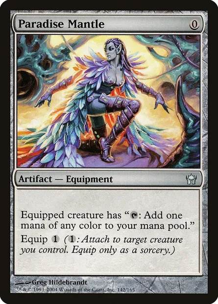 Paradise Mantle, Magic card 5DN 142 — Fifth Dawn set