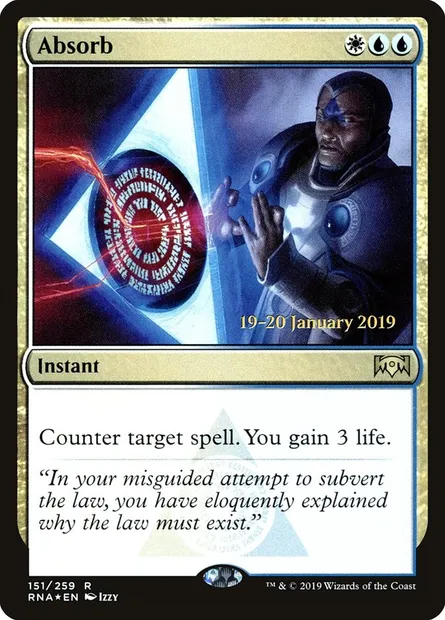 Absorption, carte Magic PRNA 151s — extension Ravnica Allegiance Promos